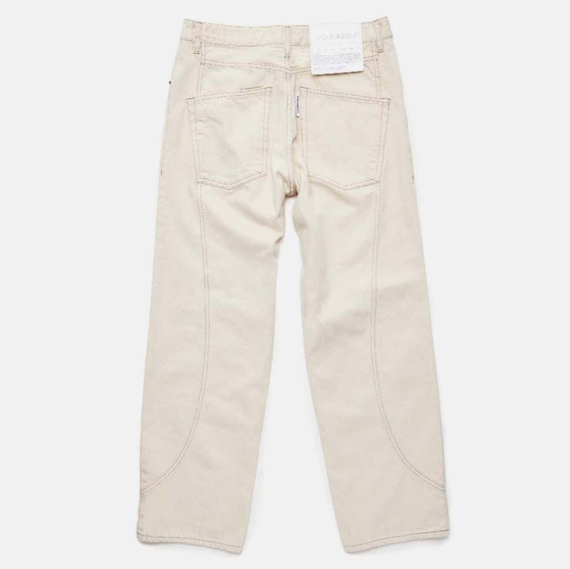 새상품(S) 언어펙티드 트랙 데님팬츠 에크루 상품이미지2