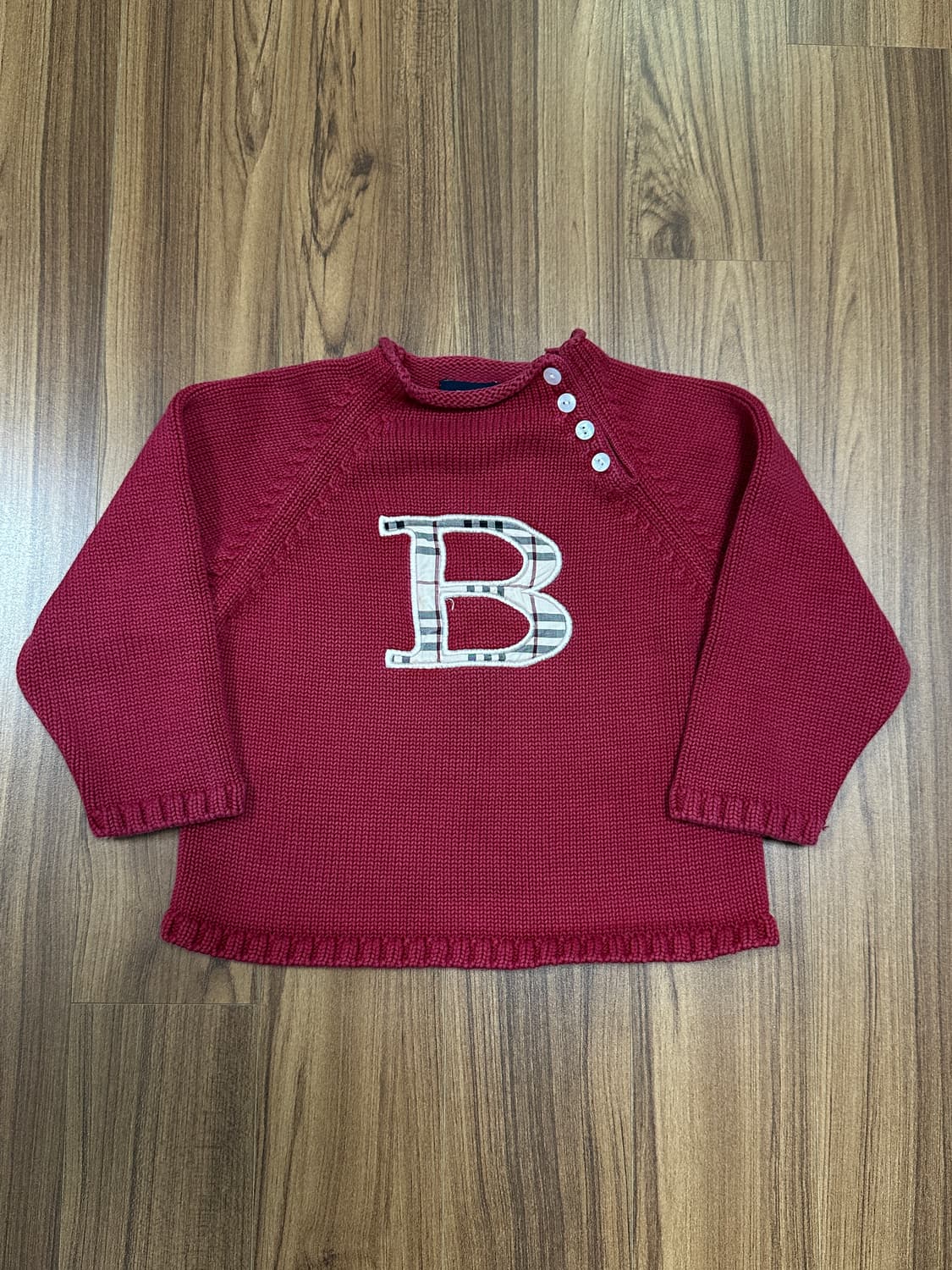 버버리 베이비 버건디색 스웨터 2 상품이미지1
