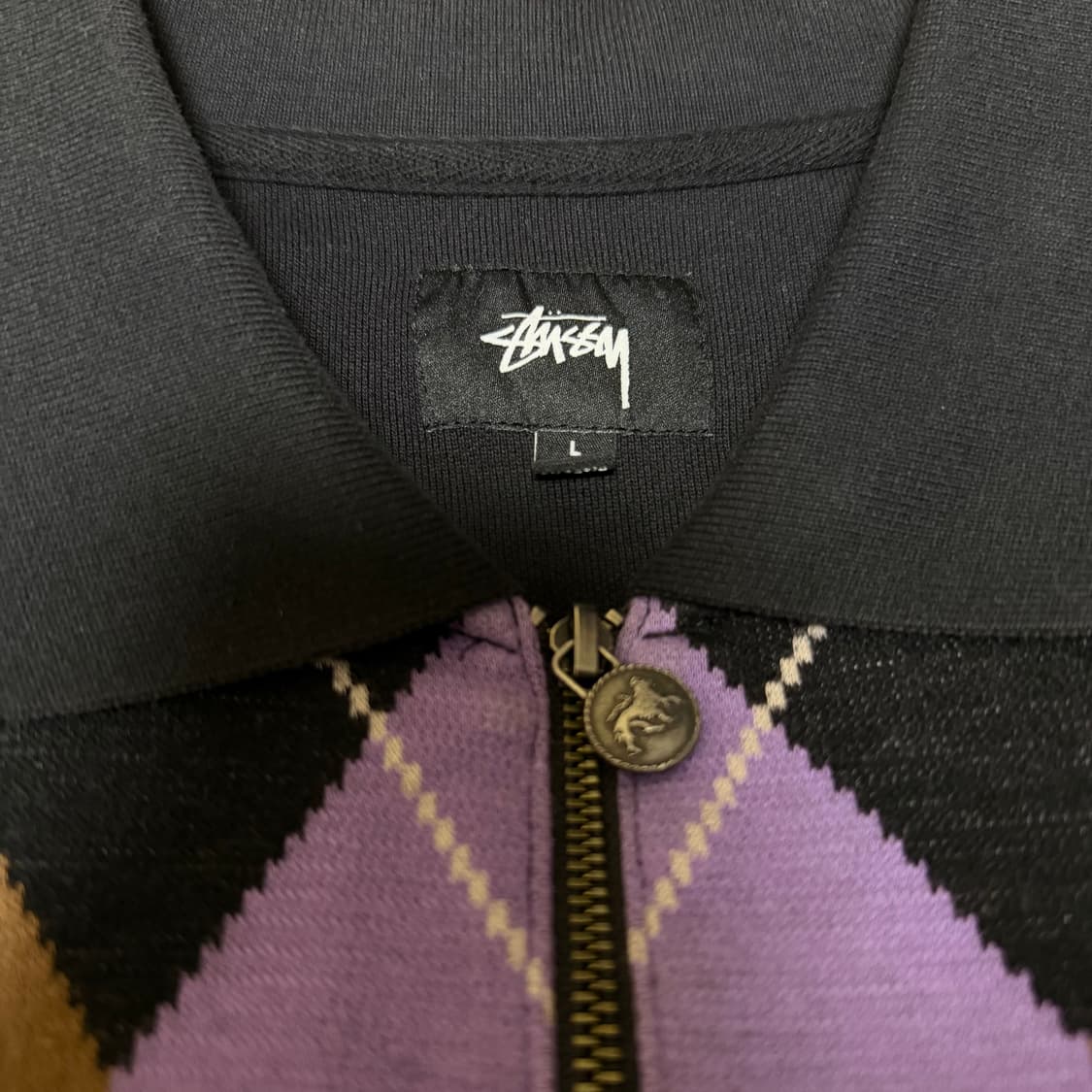 스투시 아가일 집업 폴로 상품이미지2