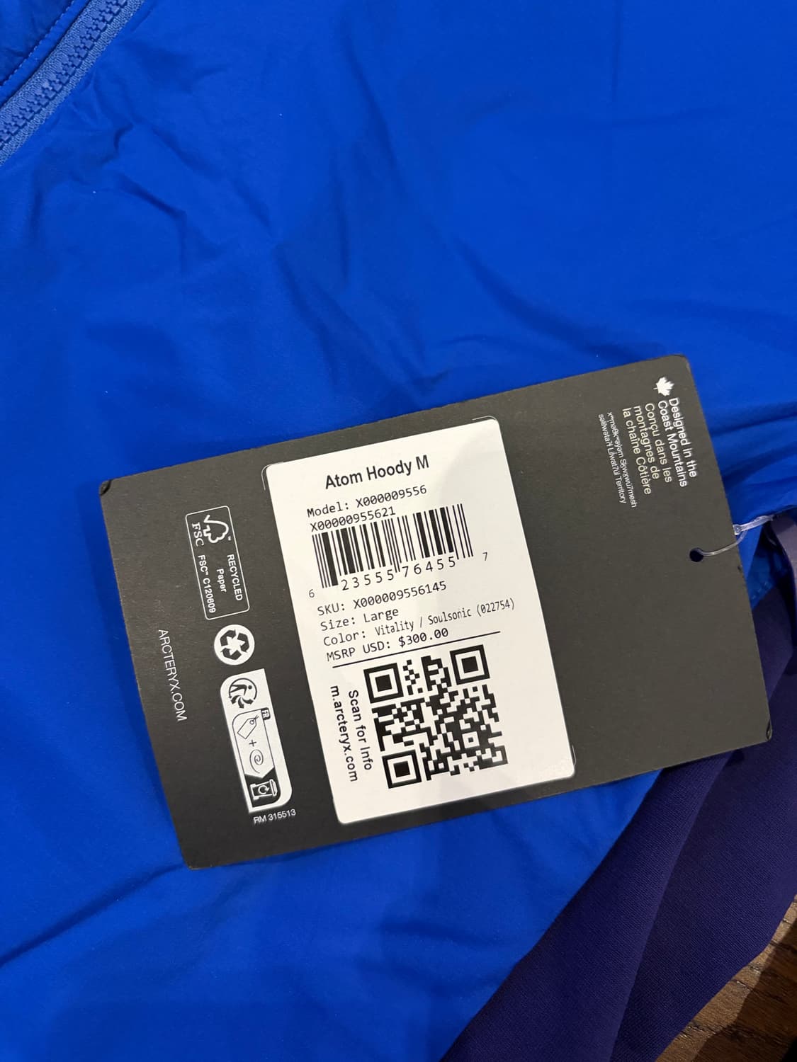 Arc'teryx 아크테릭스 아톰후디 M 상품이미지4