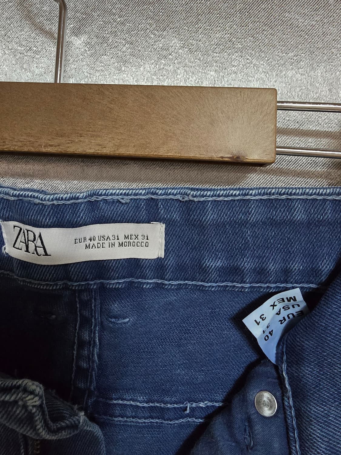 자라 데님 반바지 블루 상품이미지2