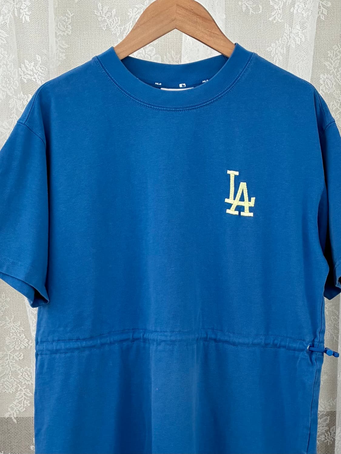 XS) MLB LA 반팔 미니 원피스 블루 상품이미지3