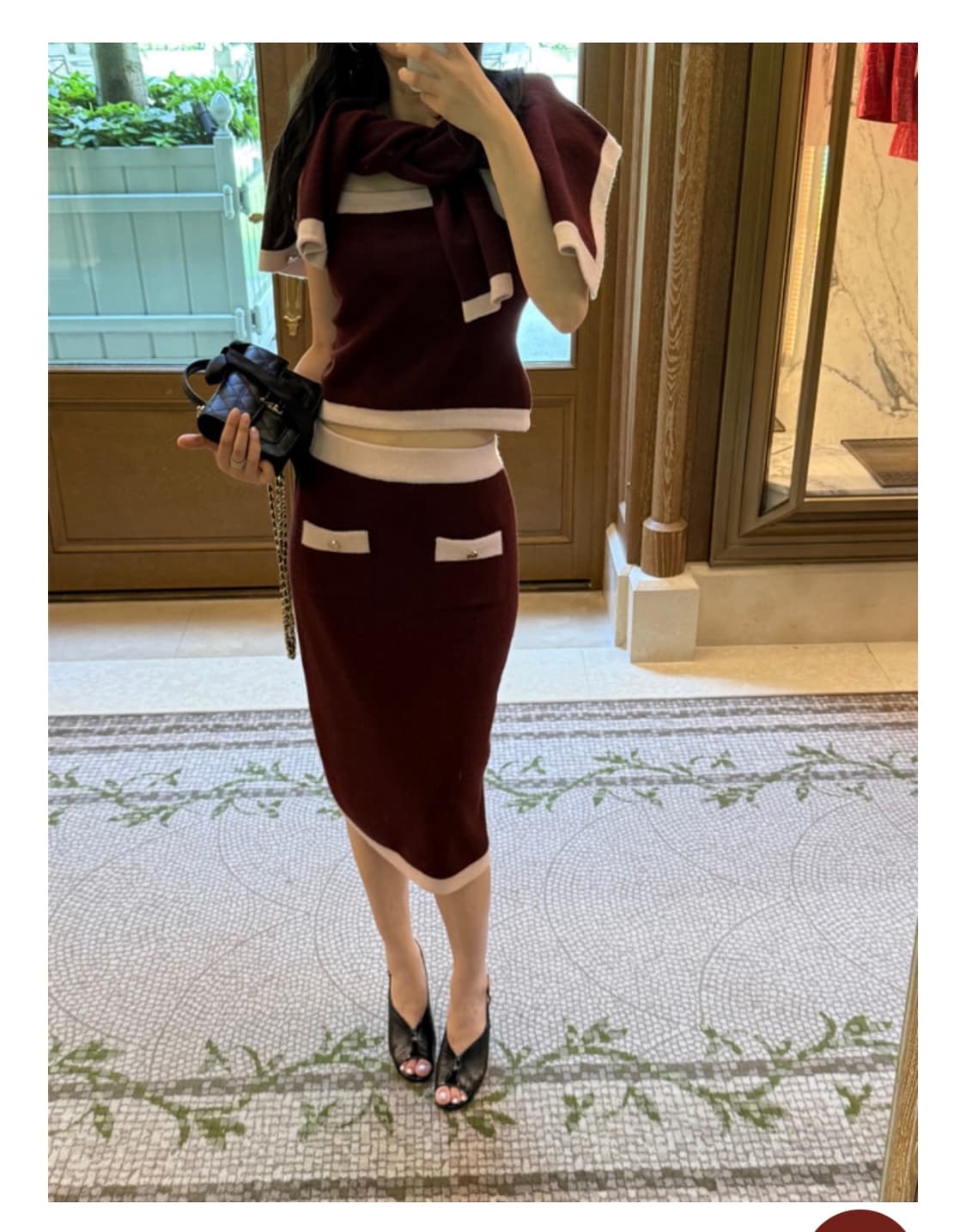 마이아이코 코코에끌라 셋업 (버건디) 상품이미지5