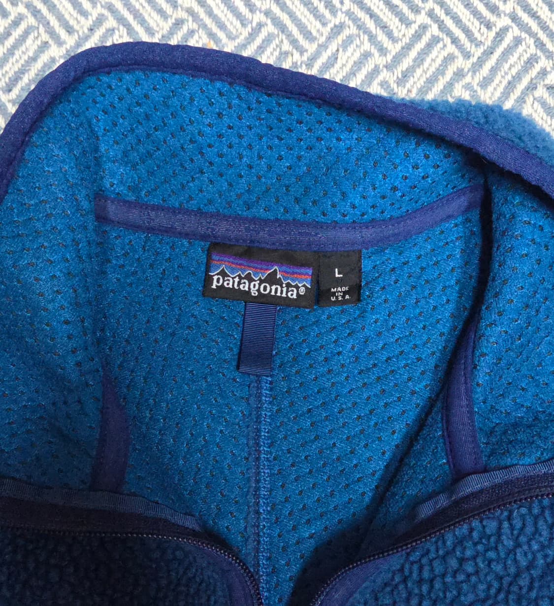 (L)파타고니아 레트로 파일 가디건 usa 블루 딥파일 상품이미지4