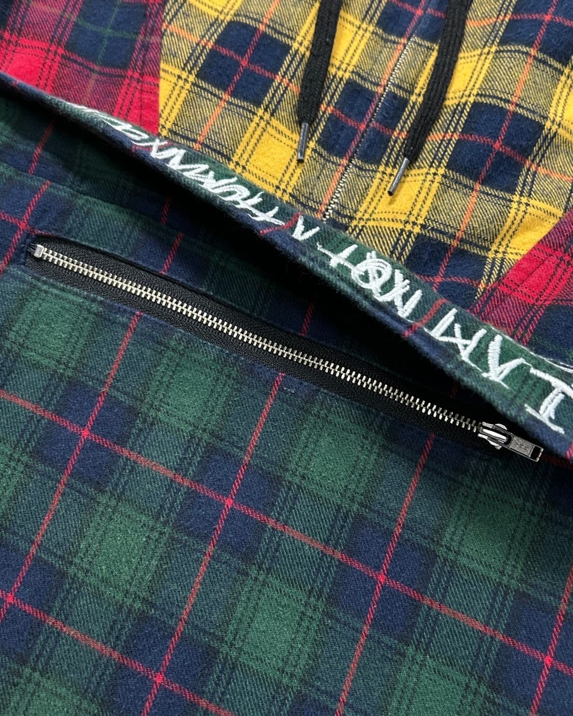 아임낫어휴먼비잉 멀티 컬러 체크 아노락  상품이미지5