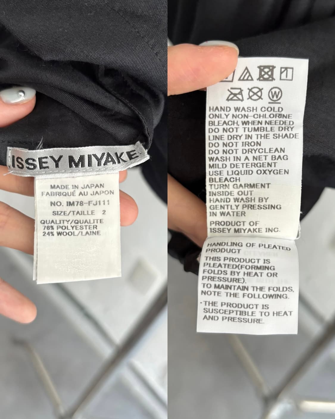 ISSEY MIYAKE 이세이미야케 블랙 링클 울 플리츠 탑 상품이미지7