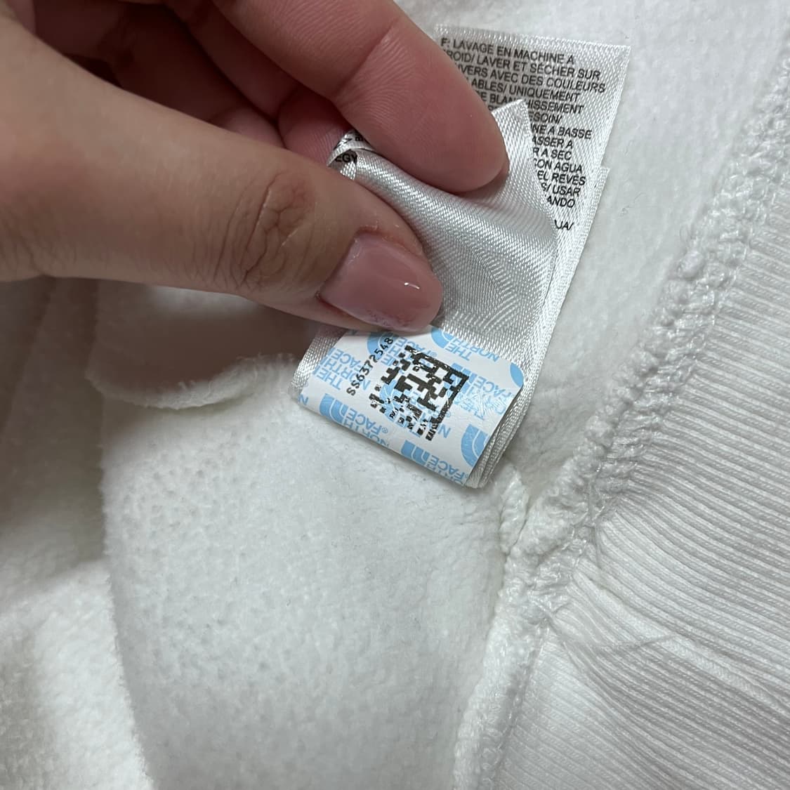 [정품] 노스페이스 화이트 미니로고 기모 후드티 [ S ] 상품이미지7