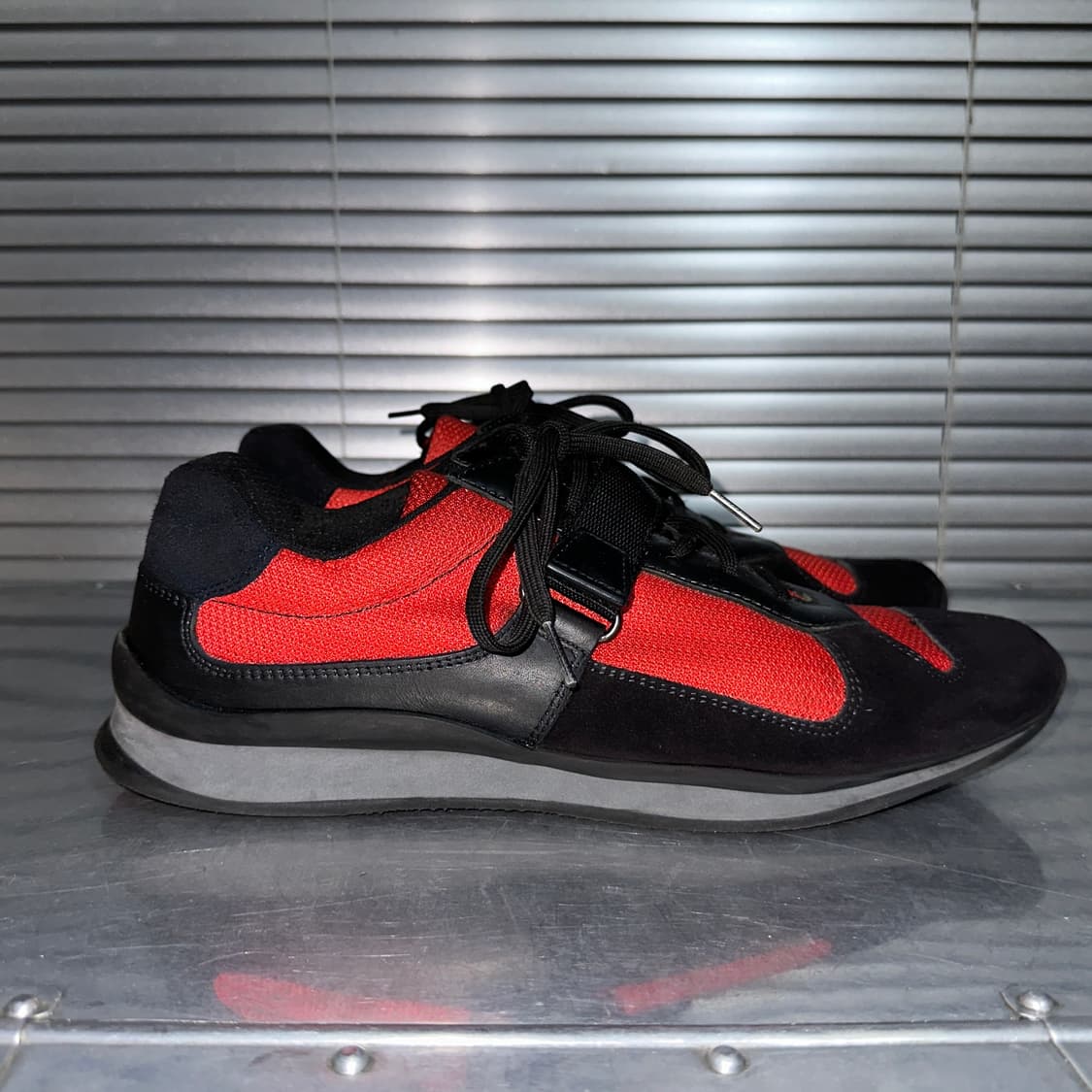 00s 초 레어 프라다 스포츠 벨크로 스퀘어 토 스니커즈 상품이미지5