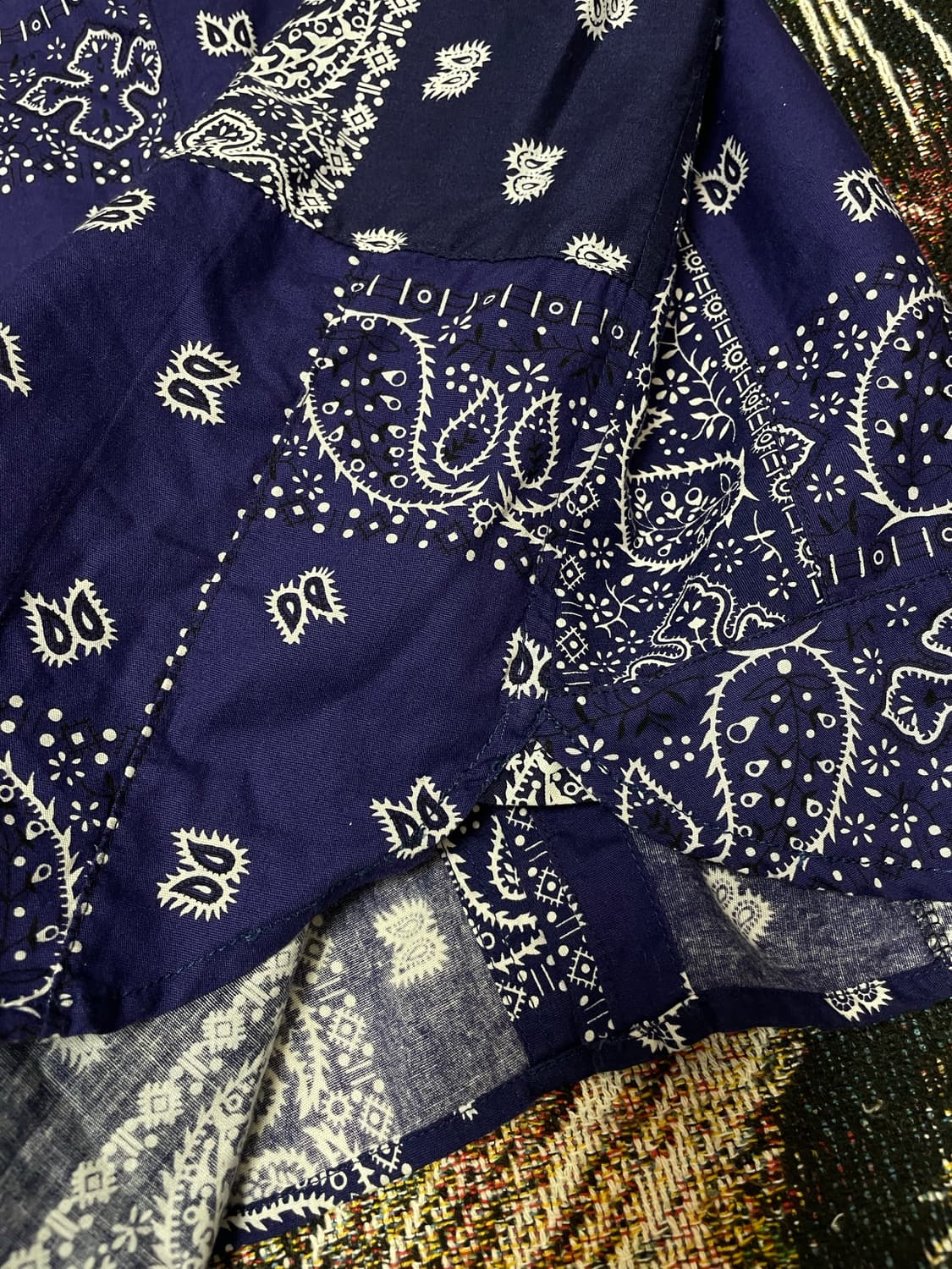 (L)La Rocca라로카 블루 페이즐리 반다나 셔츠 상품이미지5