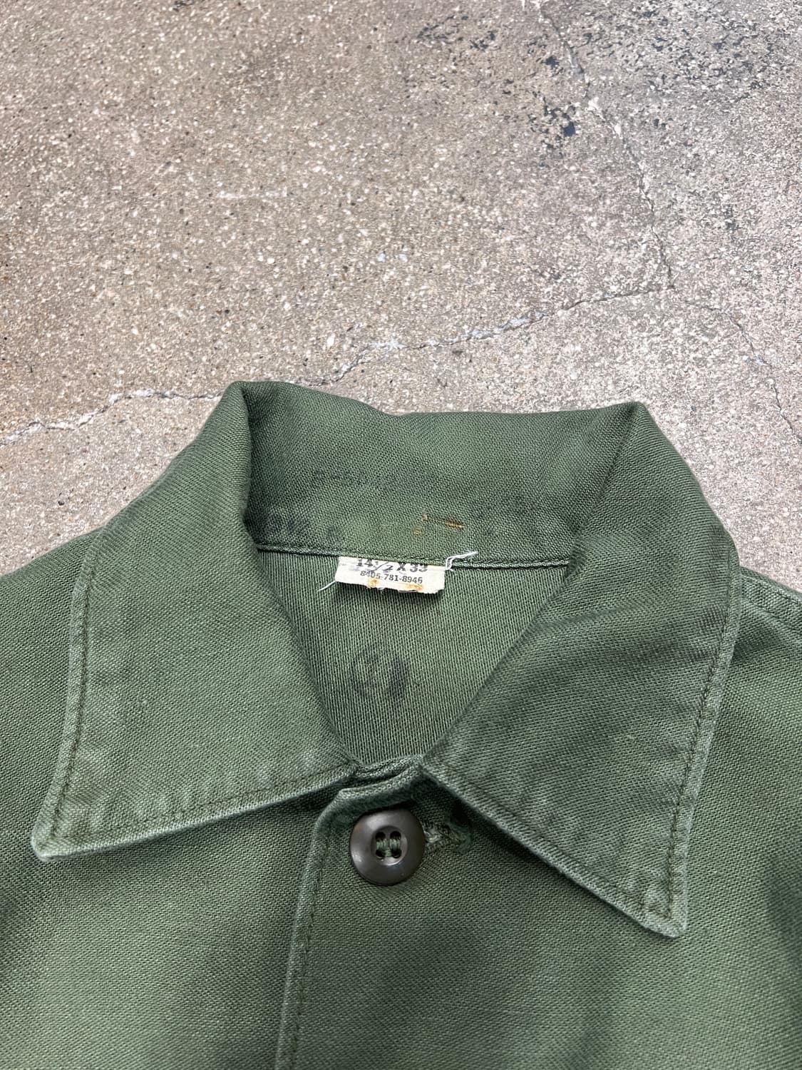 70‘s US Army 7사단 OG-107 유틸리티 셔츠 상품이미지3