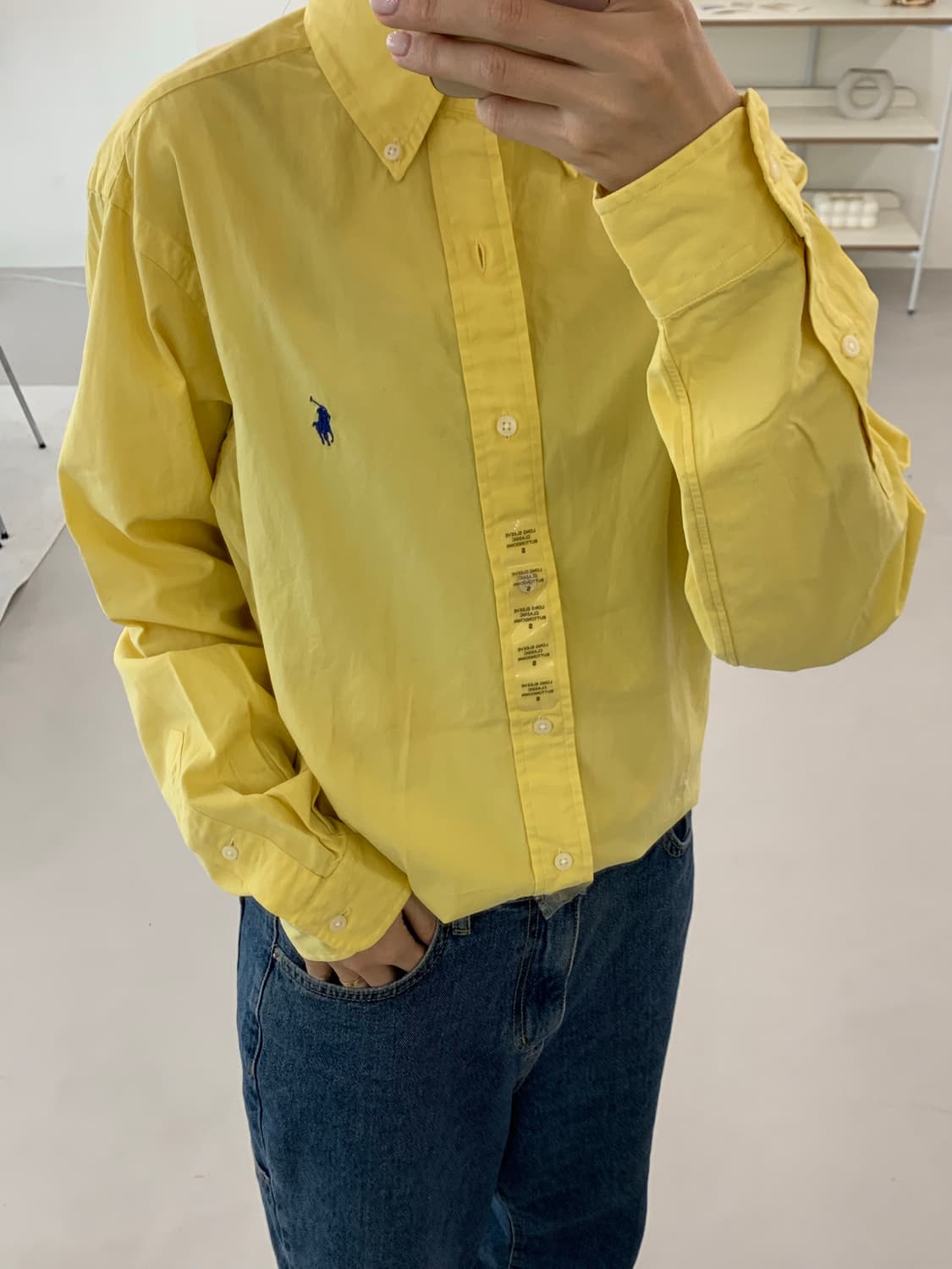 폴로 랄프로렌 클래식 버튼 다운 긴팔 셔츠 16 1/2 23/33 상품이미지1