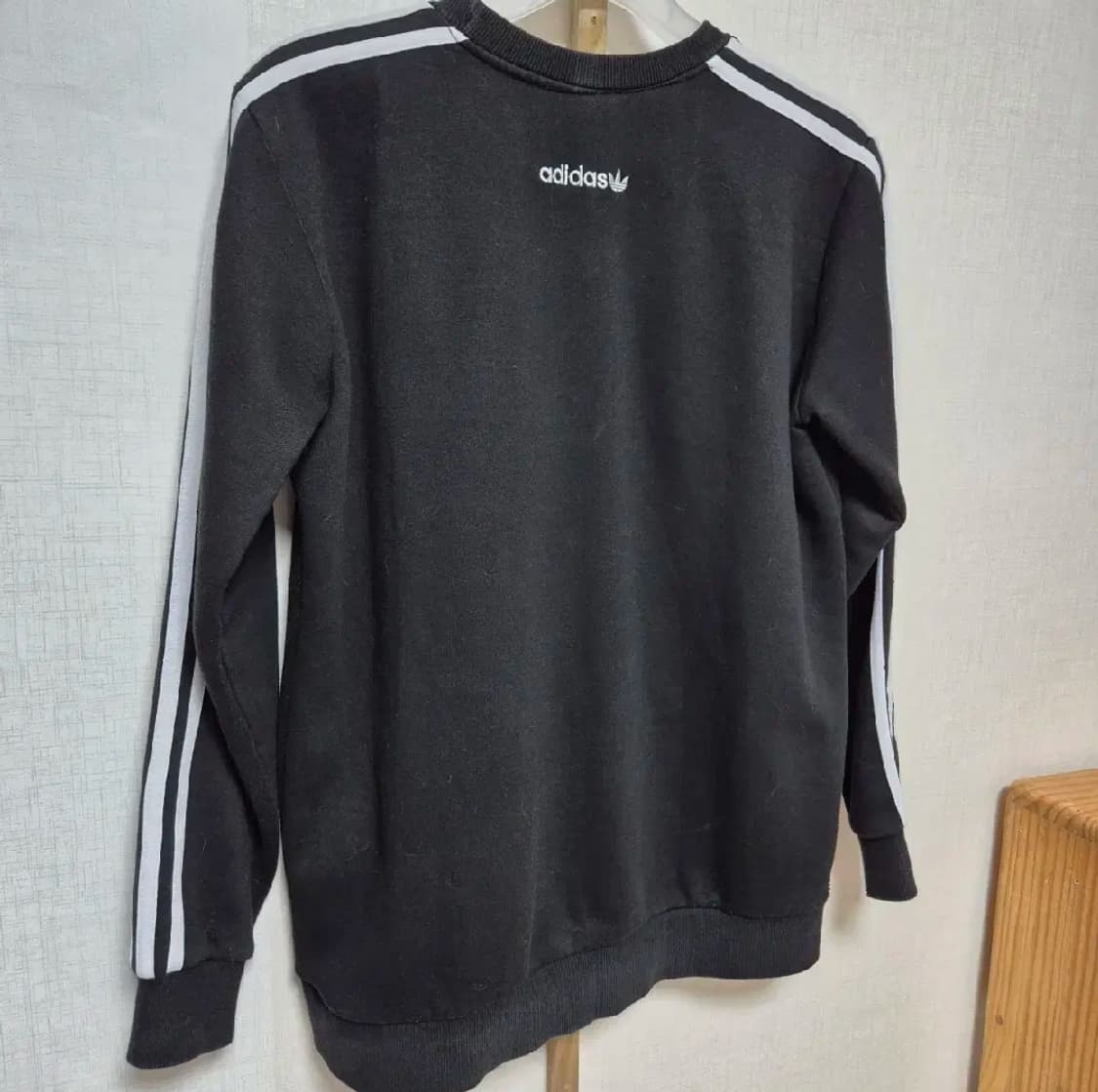 최상 아디다스 L 기모 자수 빅로고 클래식 맨투맨 상품이미지4