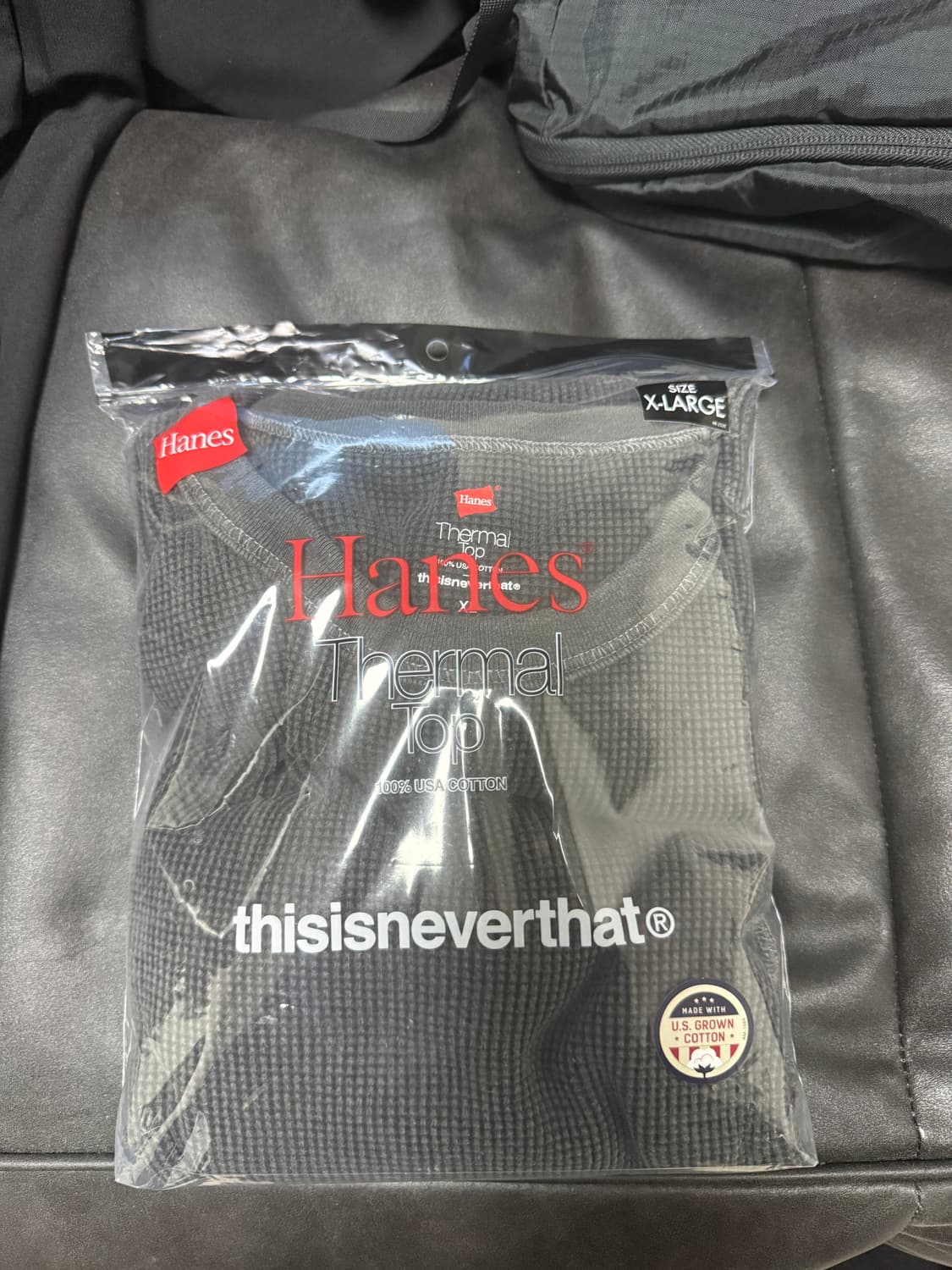 [XL] 헤인즈 디스이즈네버댓 써멀 롱슬리브 차콜 상품이미지1