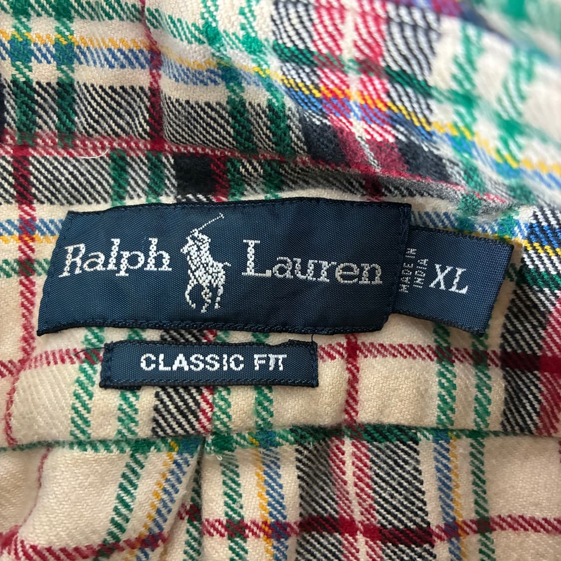 Polo  폴로 랄프로렌 90,s 자수 코튼울 체크 셔츠  상품이미지4