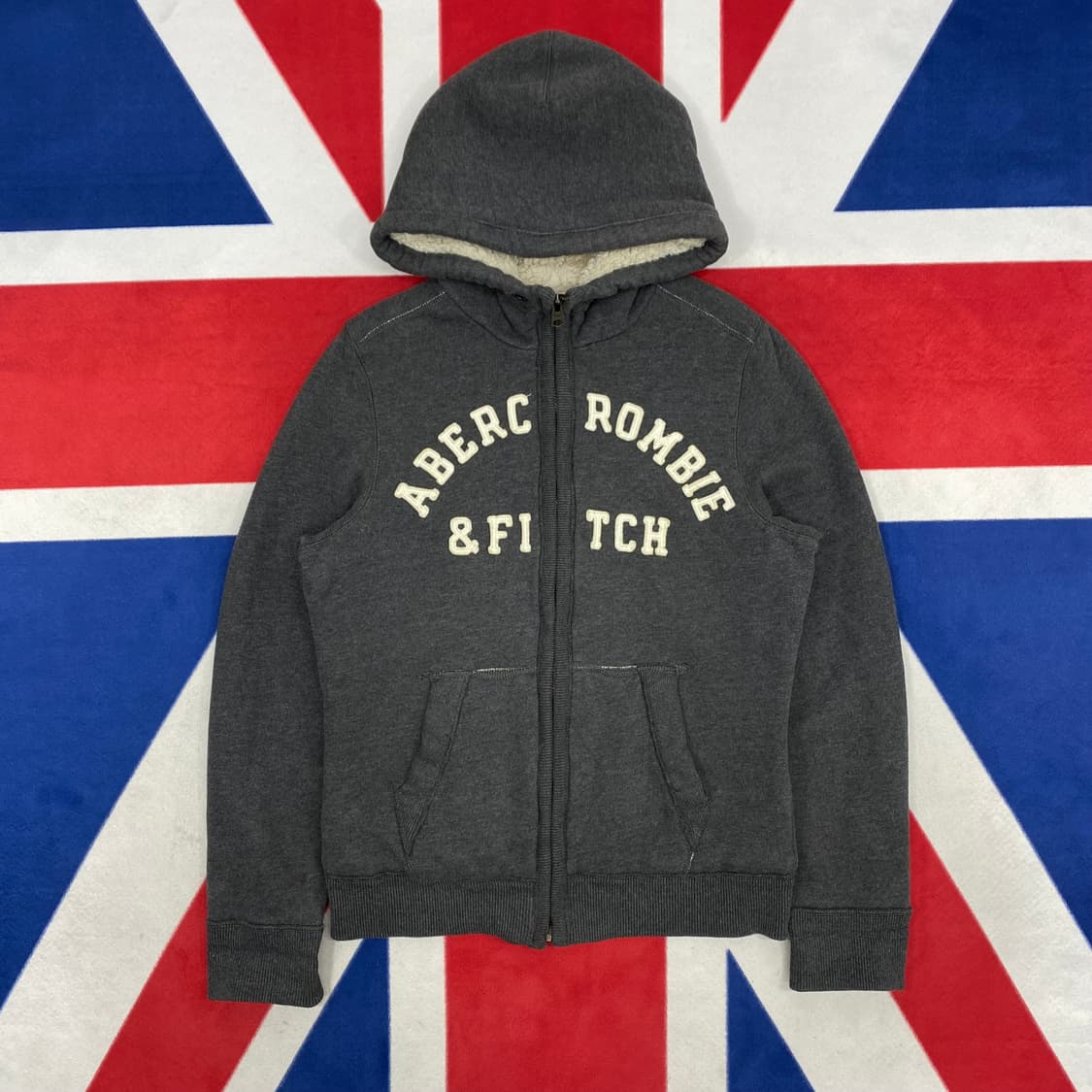 아베크롬비 아치로고 보아털 후드집업 L  상품이미지1