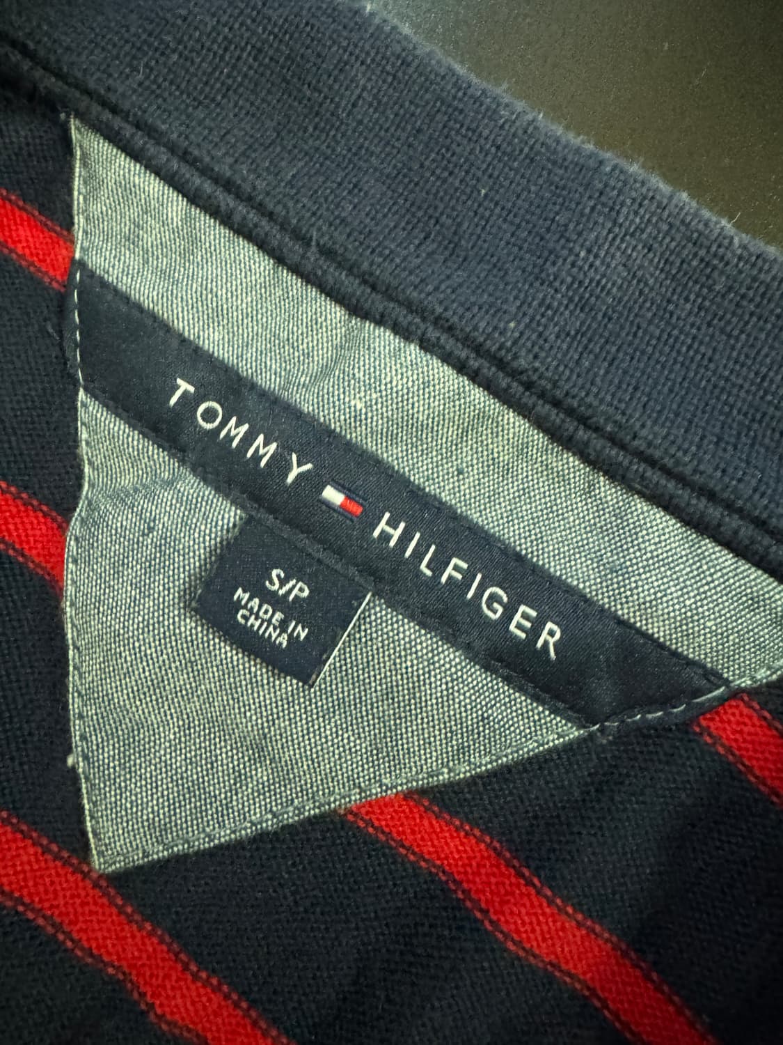 여성 타미힐피거 레드 스트라이프 코튼 가디건 S 상품이미지3