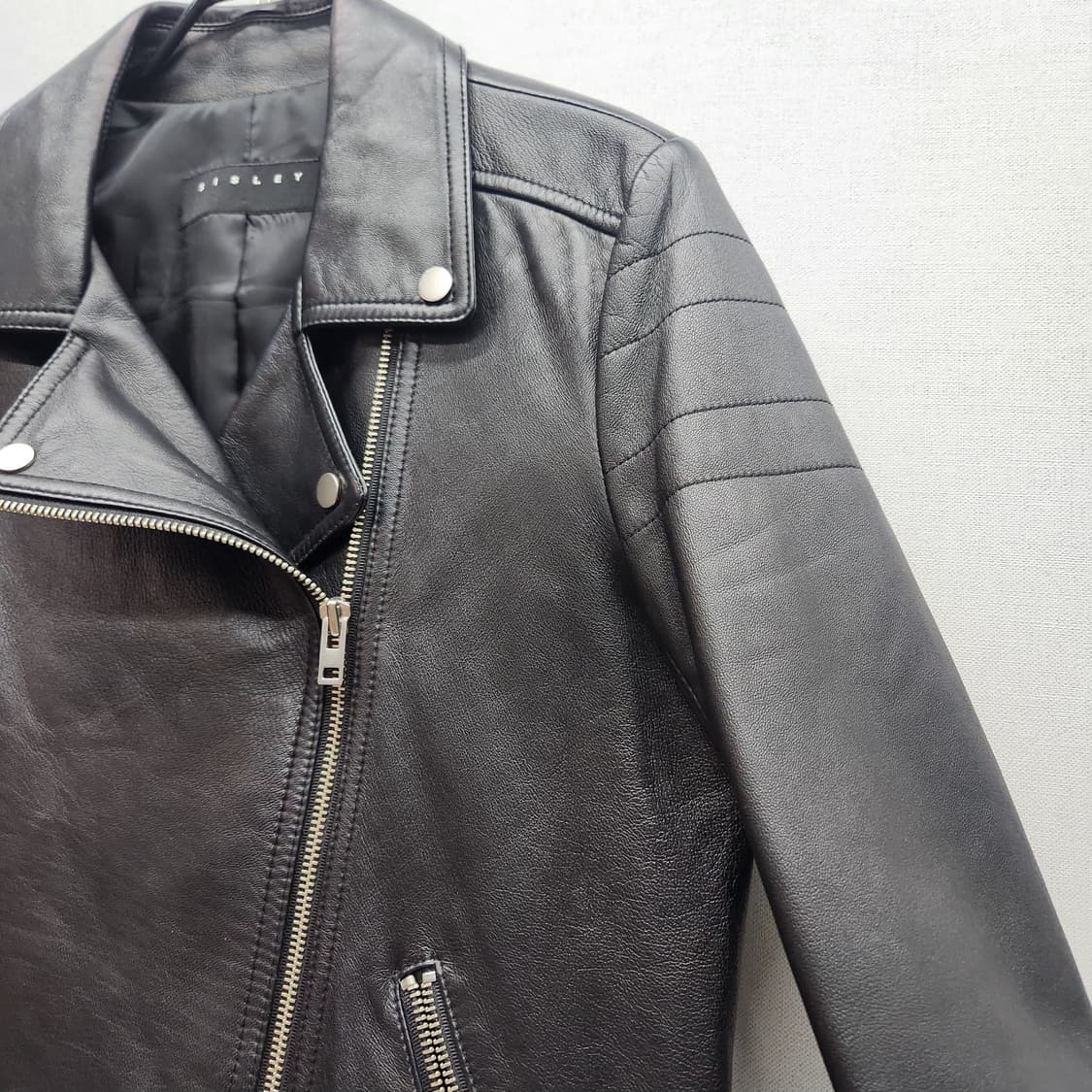 시슬리 양가죽100% 라이더 가죽자켓 42(S) 상품이미지2