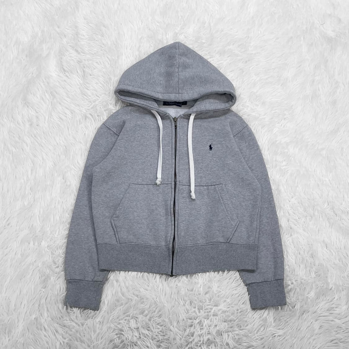 폴로 랄프로렌 포니 로고 후드집업 그레이 상품이미지2