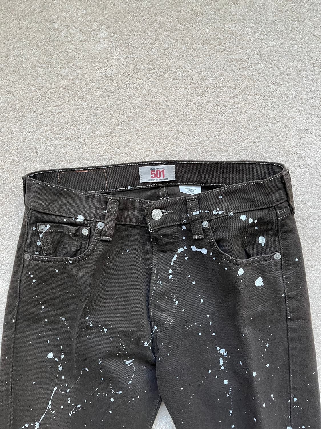 리바이스 501 페인팅 데님 브라운 (29-30) 상품이미지3