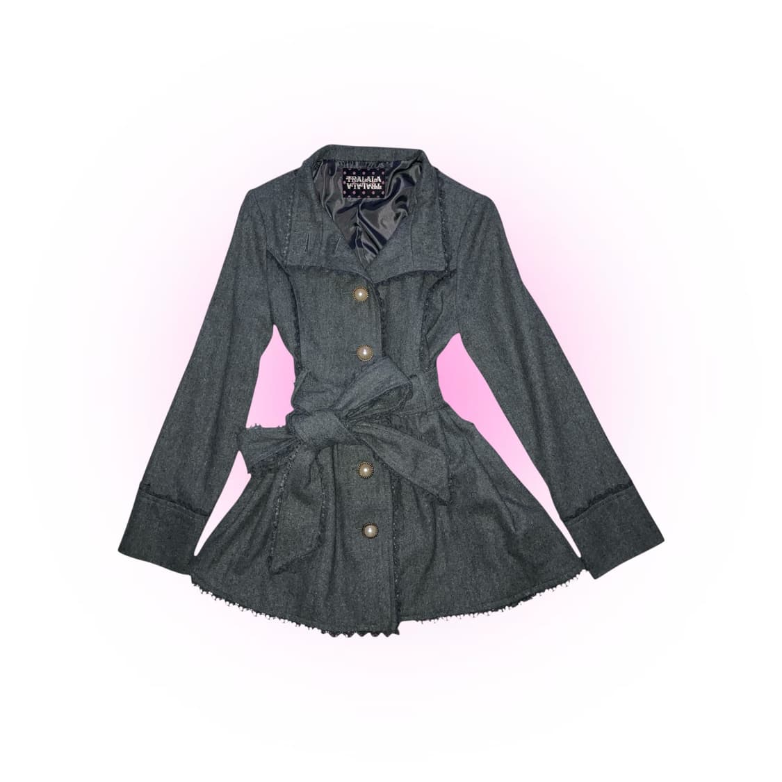 tralala 트랄라라 그레이 레이스 코트 갸루 상품이미지1