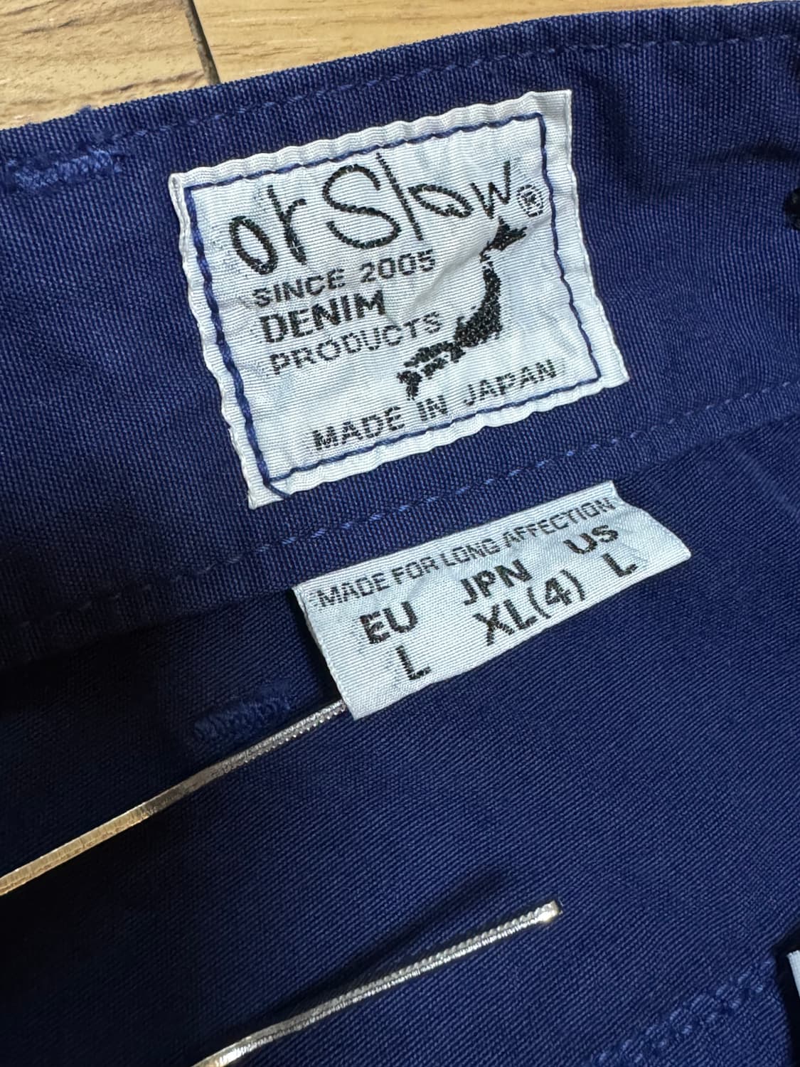 (새상품) 오어슬로우 퍼티그 팬츠 잉크블루 XL 상품이미지5