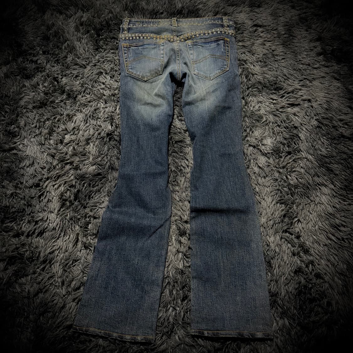 사이드 스터드 포인트 부츠컷 데님팬츠 상품이미지2