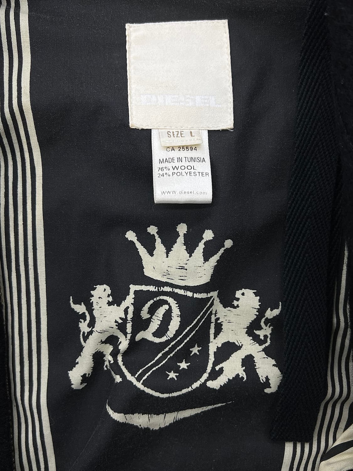 디젤 블랙 기믹 지퍼 울 블루종 자켓 상품이미지7