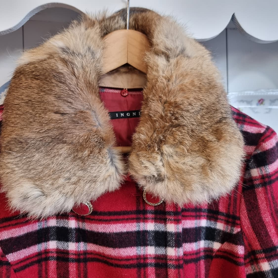 INGNI(잉그니) 체크 울 코트 상품이미지4