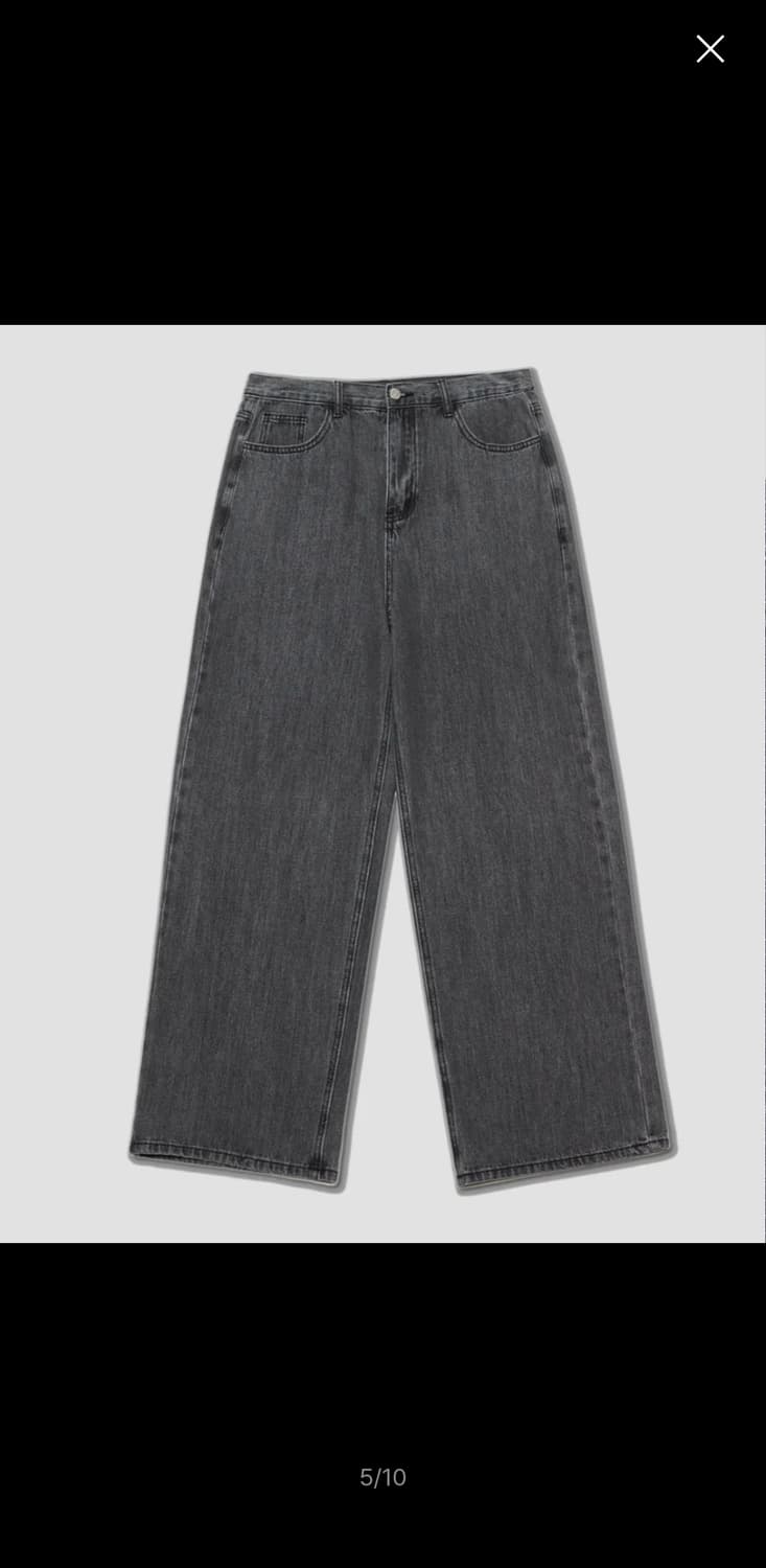 굿라이프웍스 이지 와이드 데님 팬츠 그레이 상품이미지4