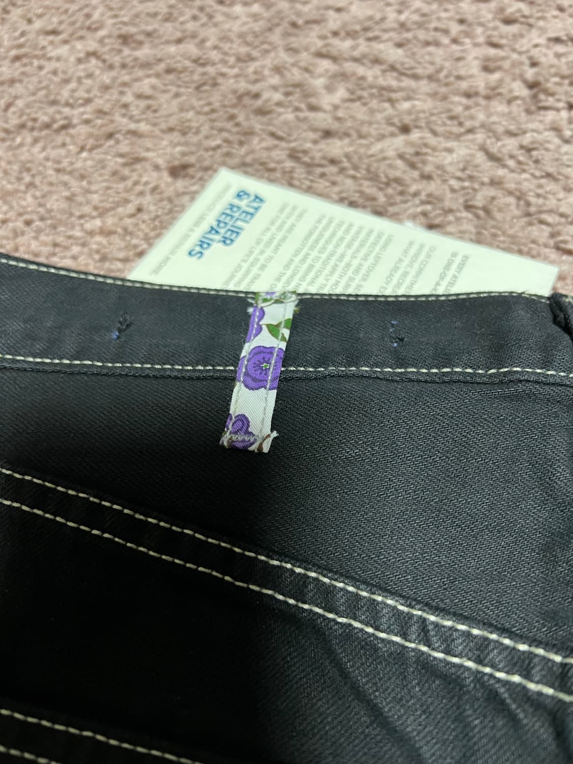 아뜰리에리페어 블랙 데님 팬츠 상품이미지4