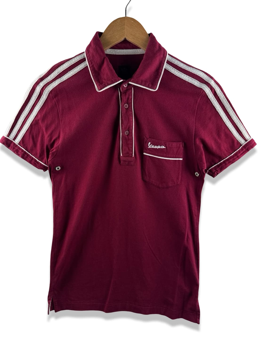 베스파X아디다스 와인 버건디 카라티셔츠2573 상품이미지1