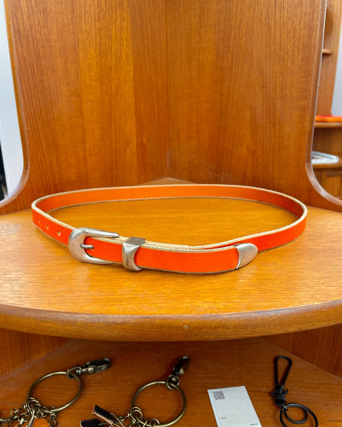 아워레가시 벨트 오렌지 레더 상품이미지2