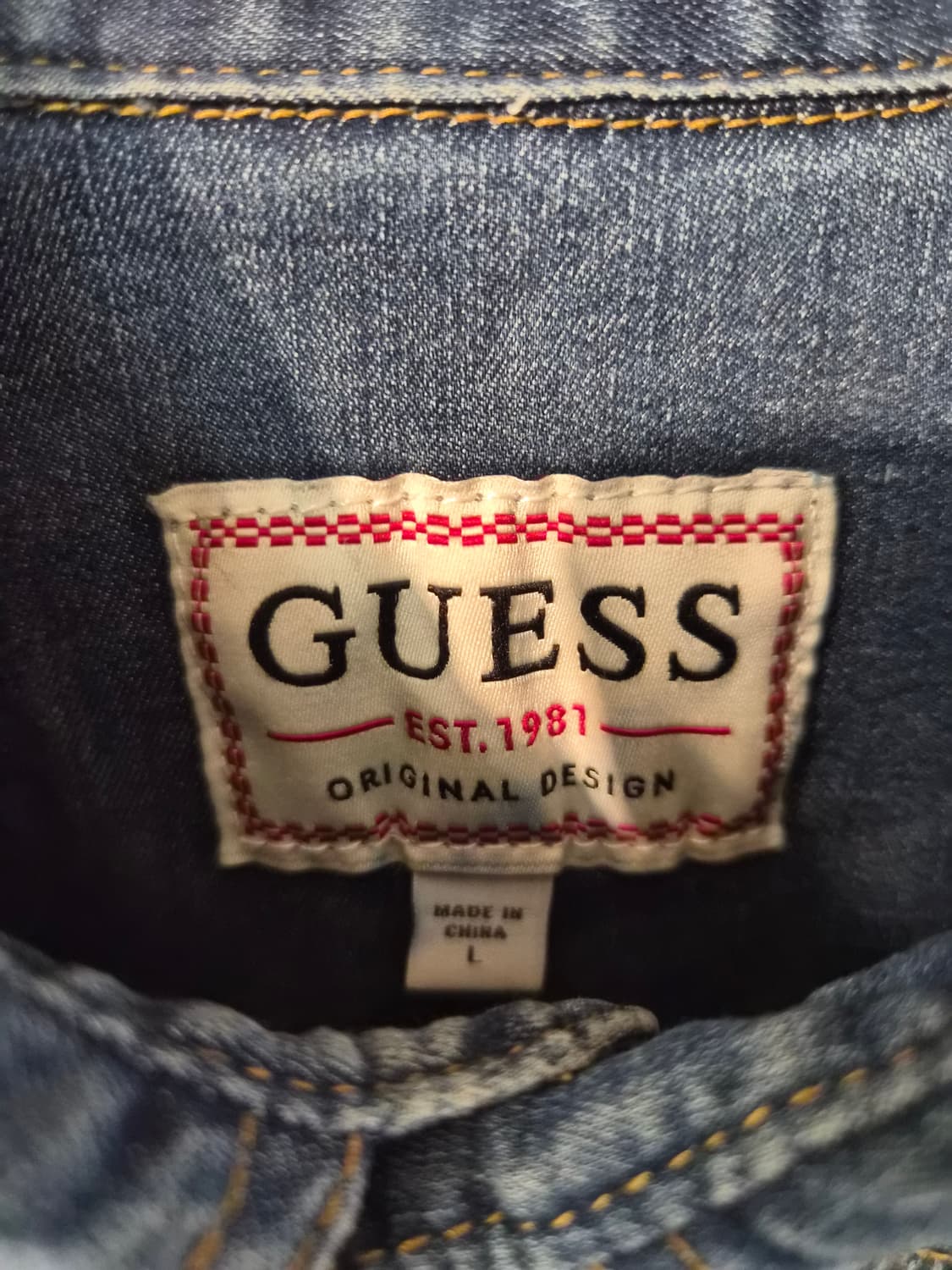 L) GUESS 게스 데님 웨스턴 셔츠 팝니다 상품이미지3