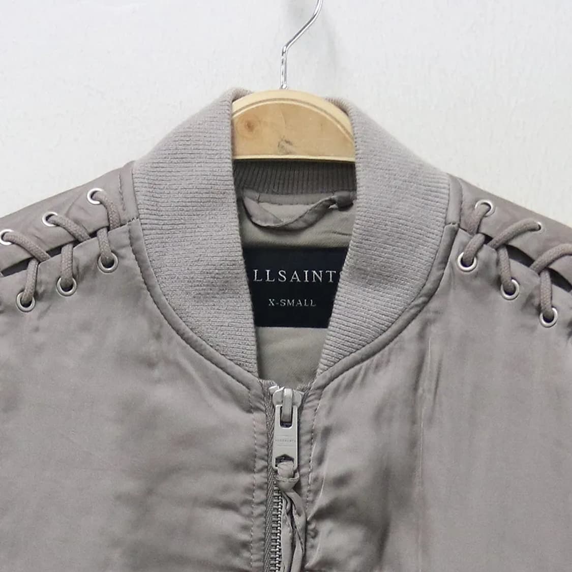 올세인츠 그레이 새틴 발레코어 항공점퍼 60430 상품이미지3