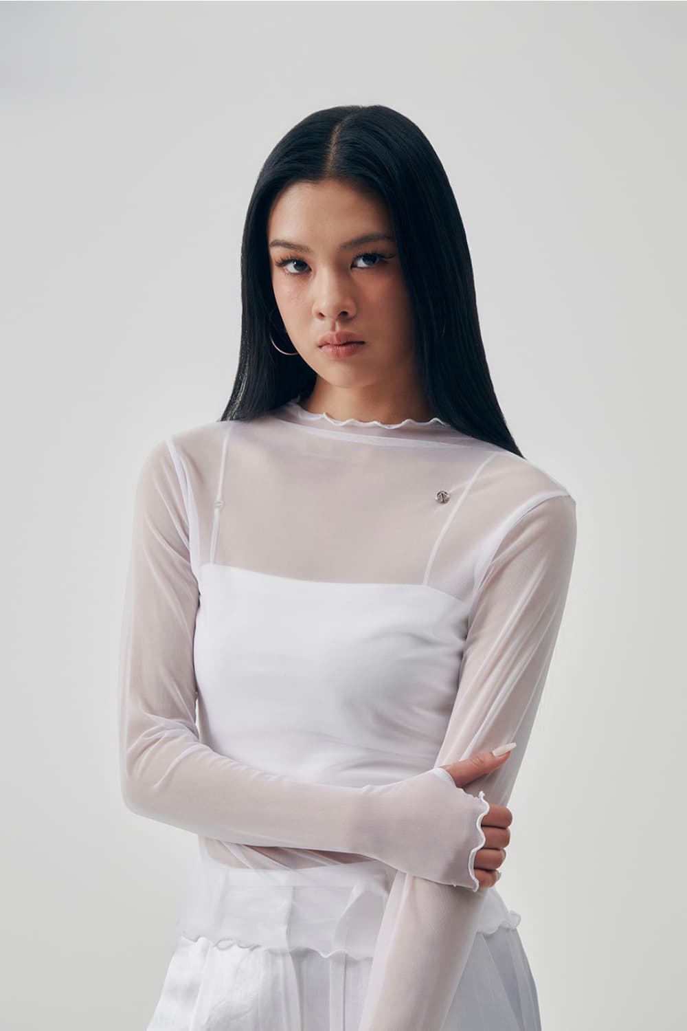 트리밍버드 Mesh Finger Hole Long Sleeves 상품이미지2