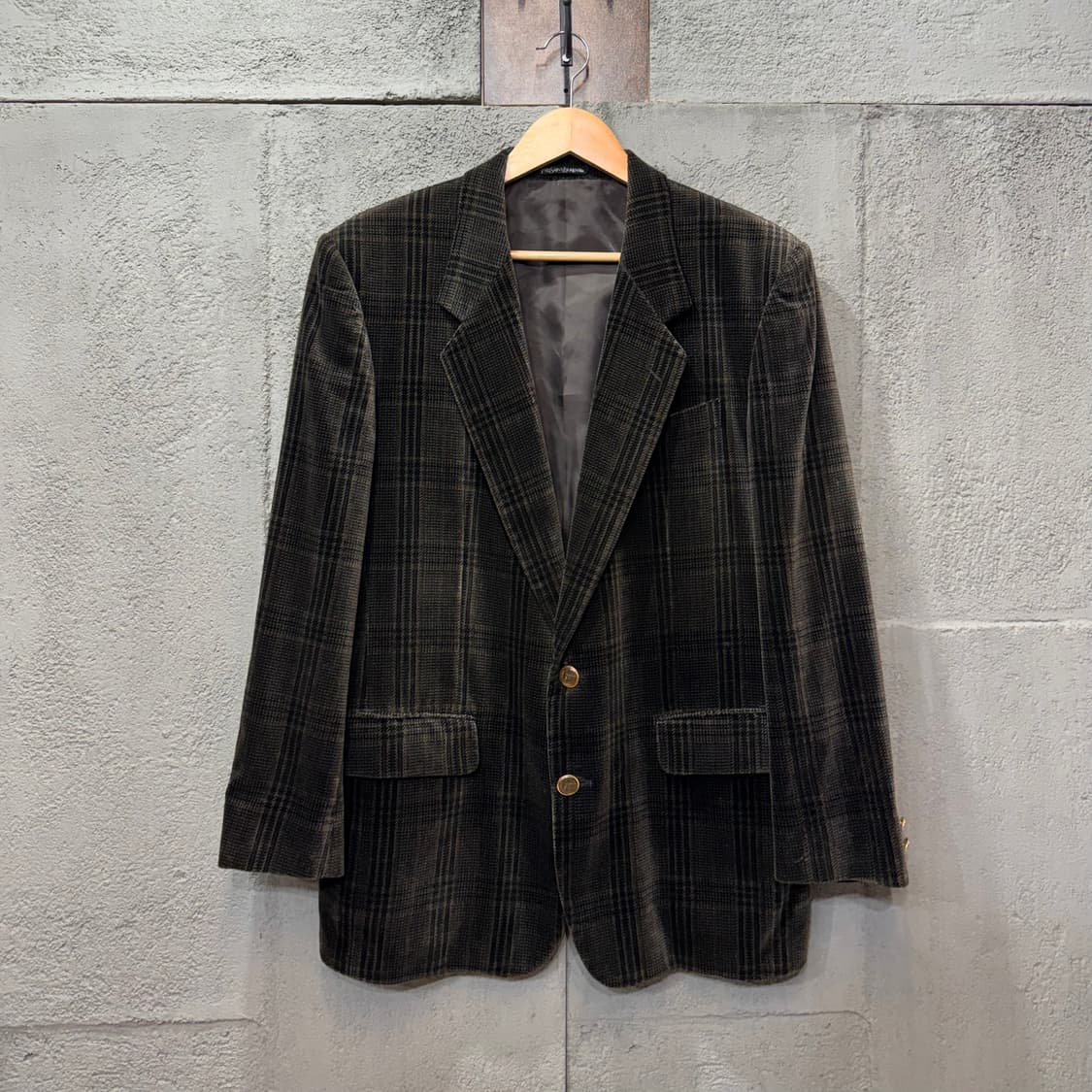 입생로랑 금장 체크 블레이저 자켓 (L)   상품이미지1