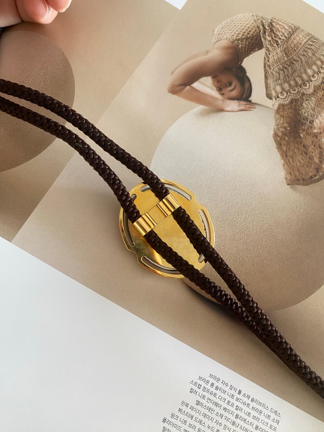 빈티지 아게이트 볼로타이 목걸이 상품이미지5