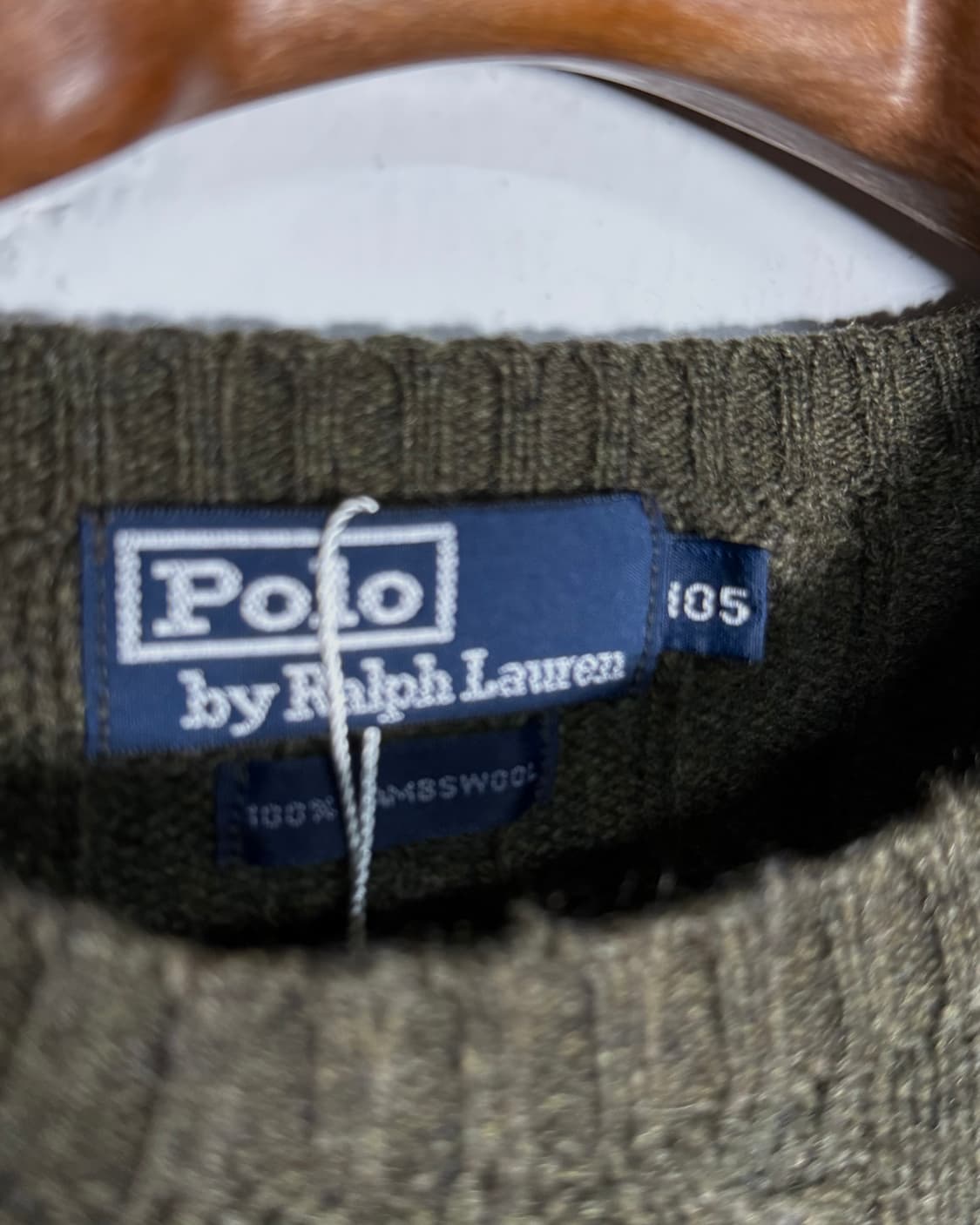 90‘s 폴로 랄프로렌 램스울 케이블 니트 스웨터 105 상품이미지6