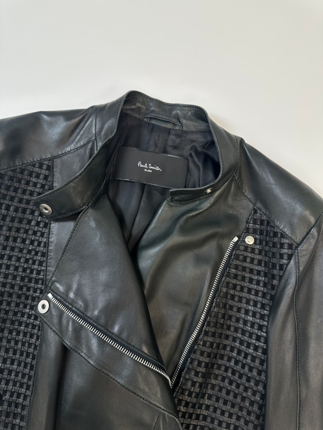 폴 스미스 램스킨 체커보드 가죽자켓 s  상품이미지2