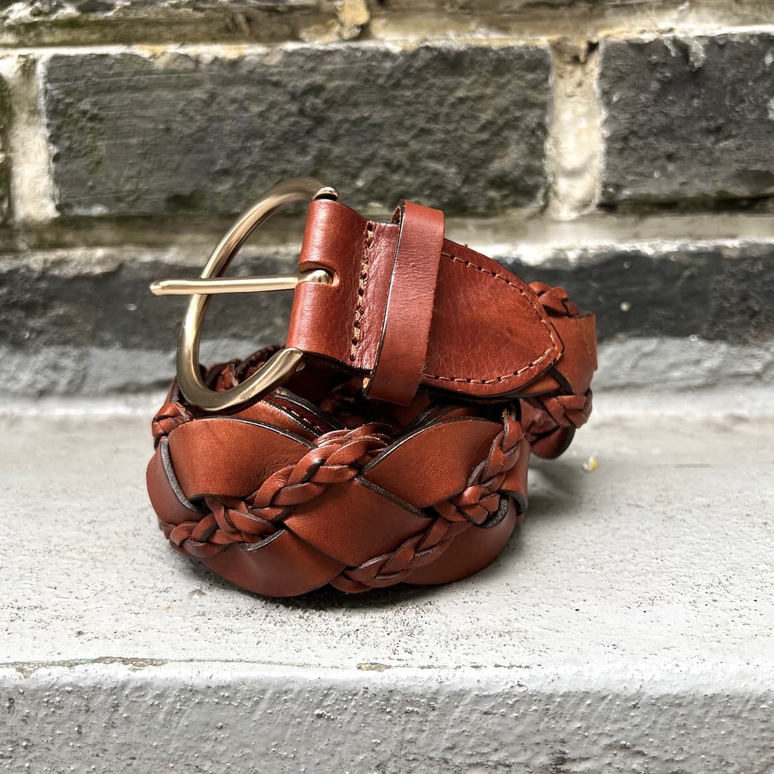 빈티지 레더 위빙벨트 상품이미지1