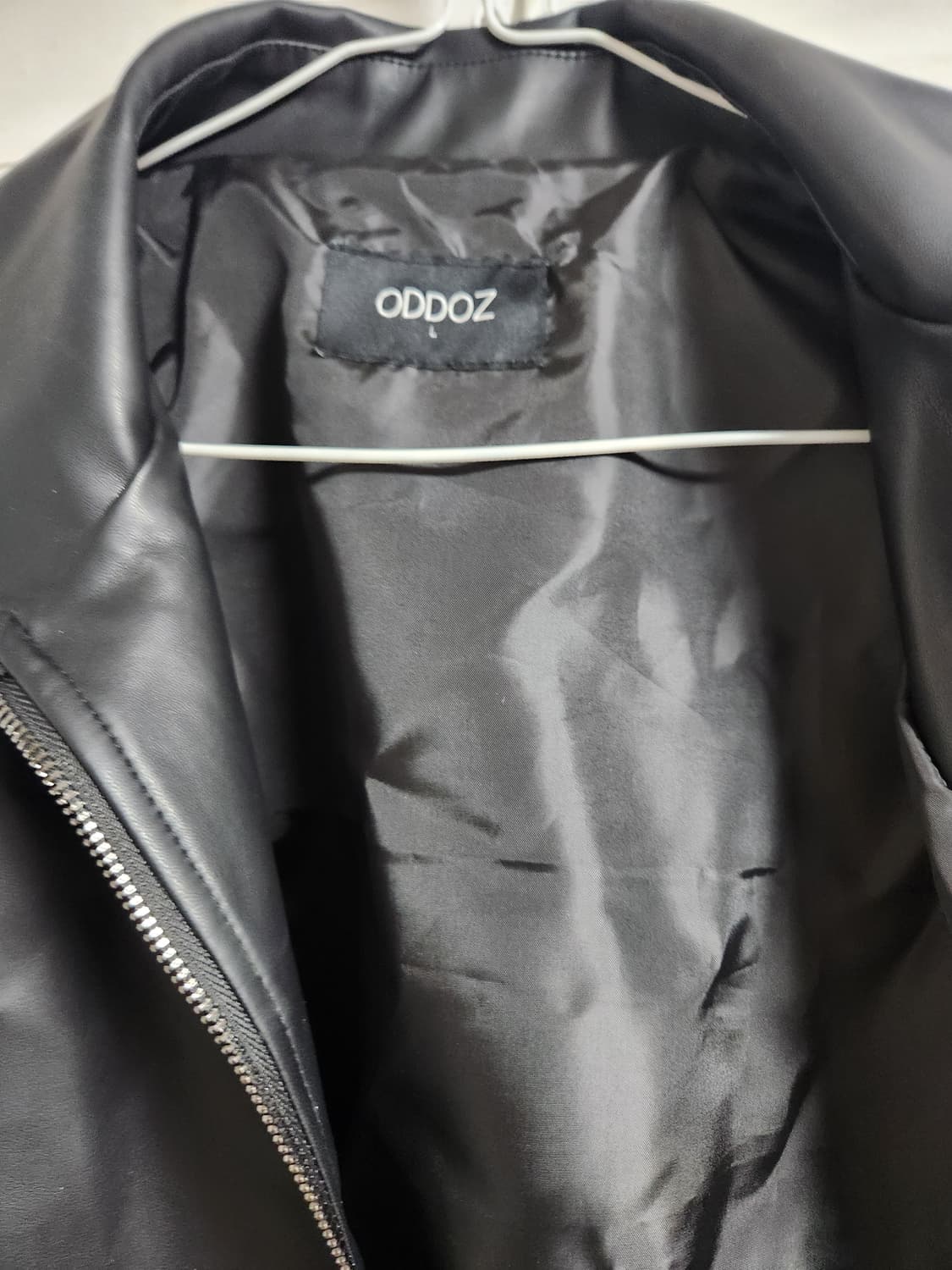 oddoz 남성 블랙 레더 자켓 L 상품이미지3