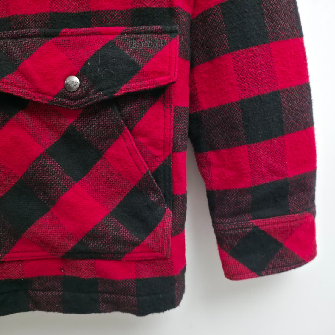 [XL] EVISU 에비수 레드 체크 자켓 상품이미지5