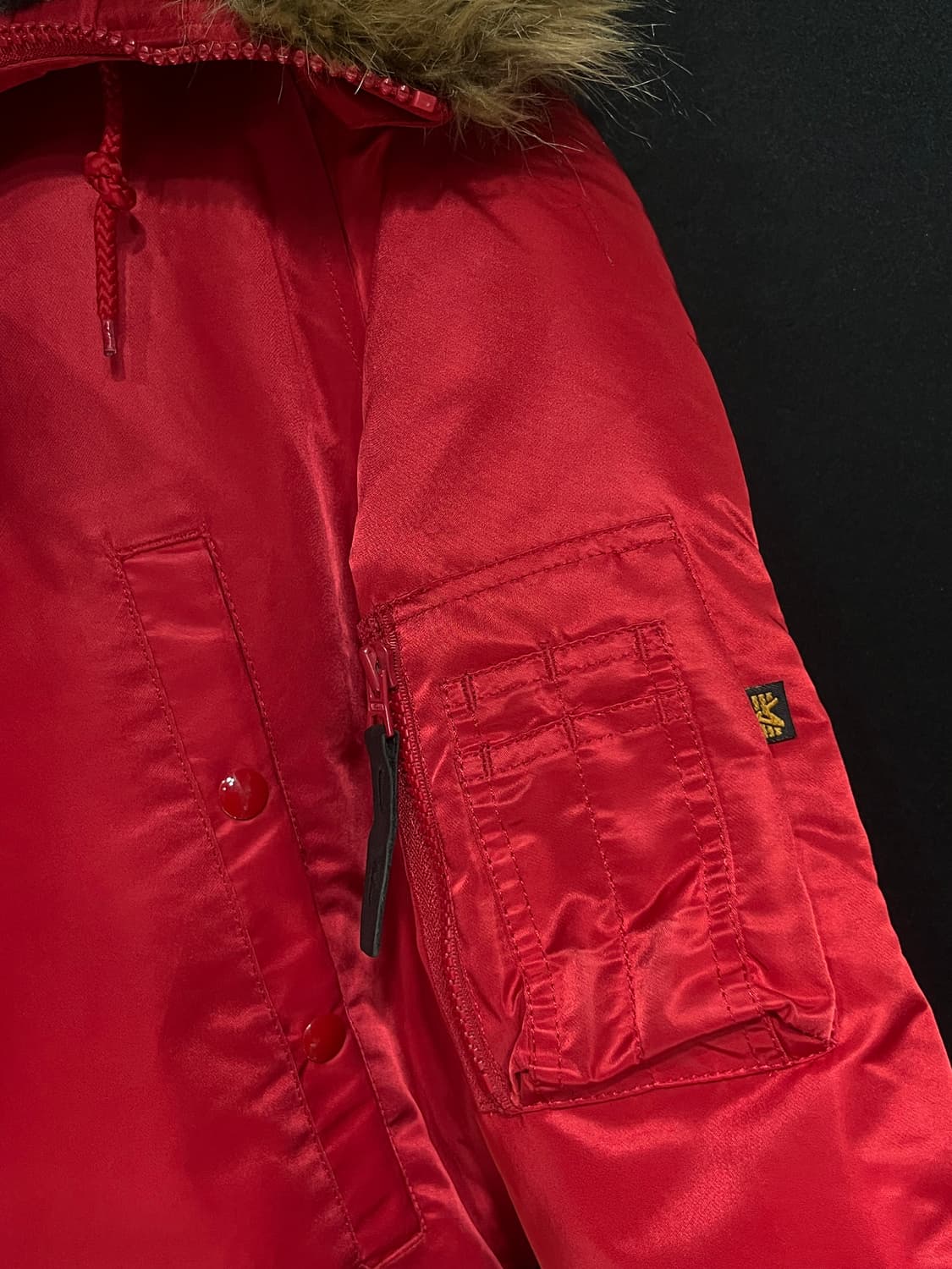 알파 usa n-3b 파카 레드컬러 상품이미지9