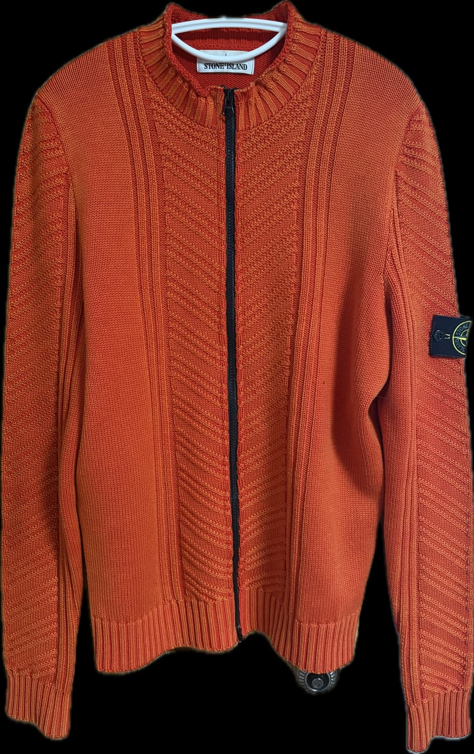 스톤아일랜드 니트 집업 착샷O 상품이미지1