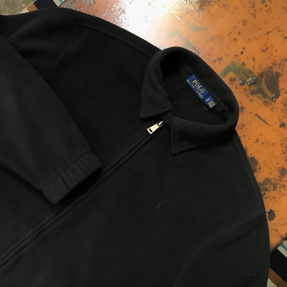 폴로랄프로렌 블랙 집업 플리스 스윙톱 블루종 자켓 남성 105 사이즈 상품이미지2