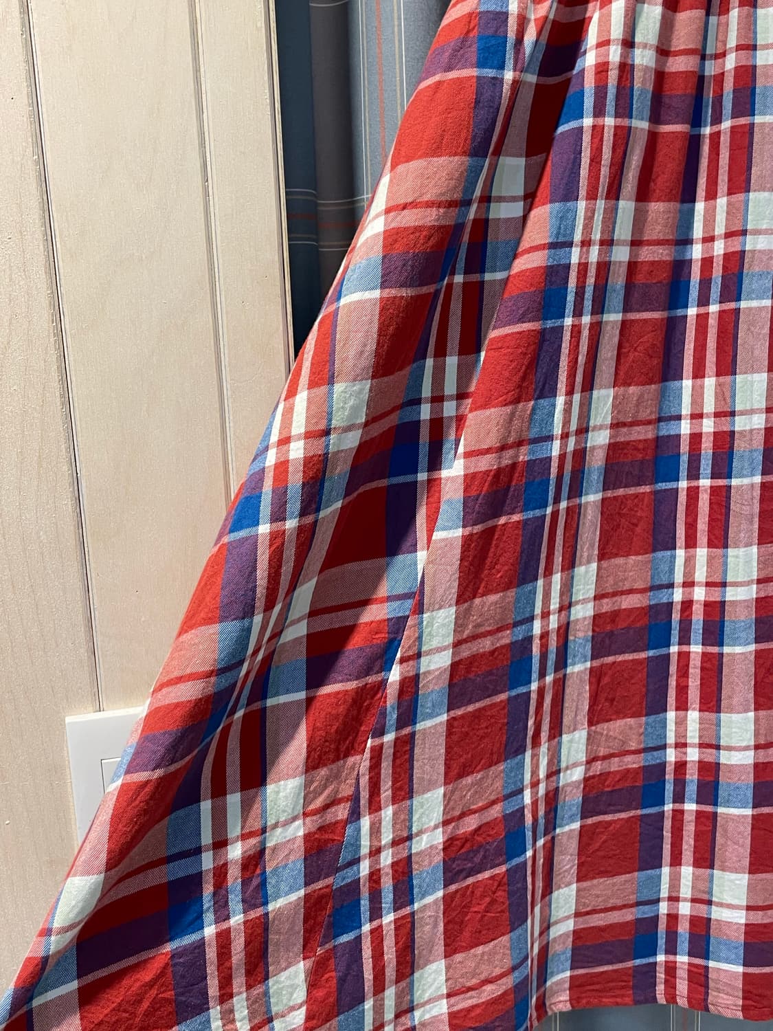 일본빈티지 체크 주머니 스커트 상품이미지3