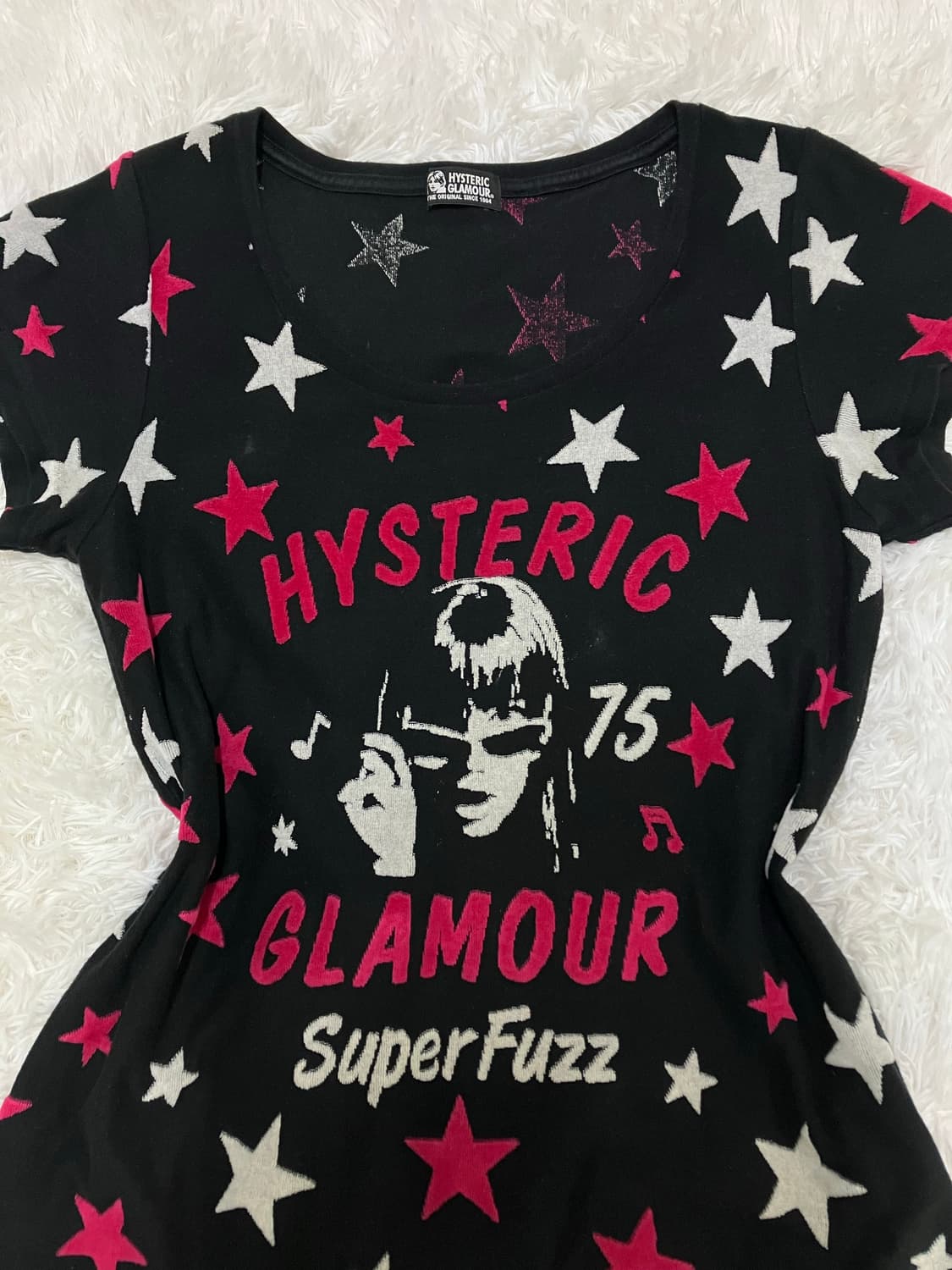 히스테릭 글래머 블랙 스타 반팔 1053 y2k 스트릿 갸루 펑키 일본빈 상품이미지5