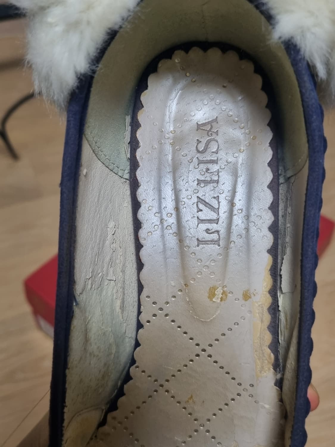 빈티지 고전 리즈리사 스웨이드 구두 힐 퍼 비쥬 라떼갸루 히메갸루 로걀 상품이미지5