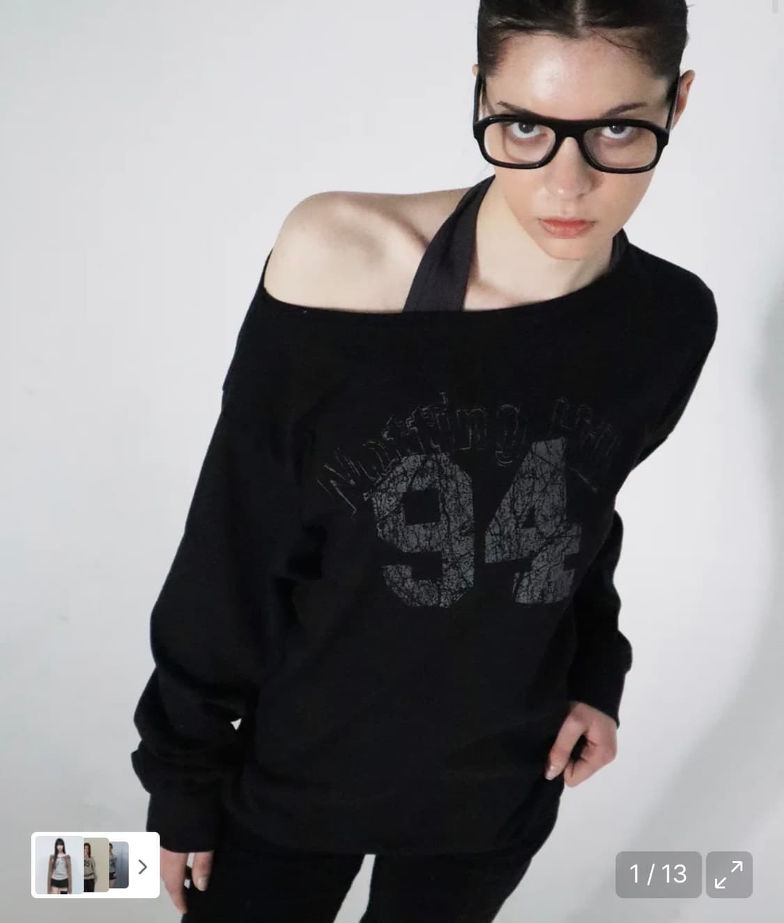 칙스 노팅힐 페미닌 원숄더 롱 슬리브 블랙 상품이미지1