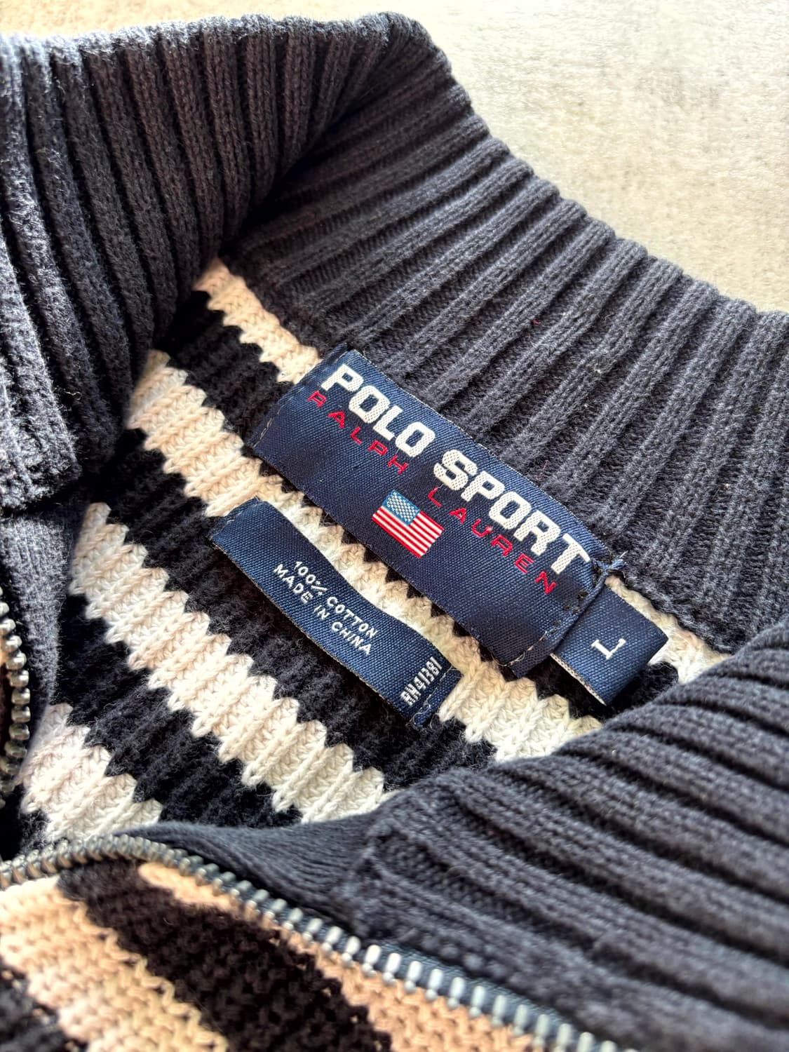 90's 폴로 스포츠 1/4 Zip-Up 풀오버 니트 L 상품이미지6
